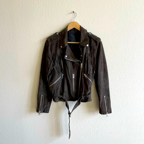All Saints Jackets & Blazers - All Saints Tassle bike jacket